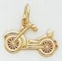 14kt Yellow Gold Motorcycle Charm - C1812