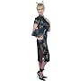 Womens Medium 8-10 Sexy Geisha Girl Black Costume Dress