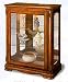 Stylish Three Shelf Cherry Low Curio Cabinet