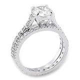 Bague femme Azenie Duo solitaire + alliance couleur argent - Oxyde de zirconium
