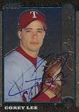 Corey Lee, Texas Rangers, 1999 Bowman Chrome Autographed Card