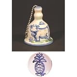 Bell Medium, Blue Gourmet Pineapple Pattern