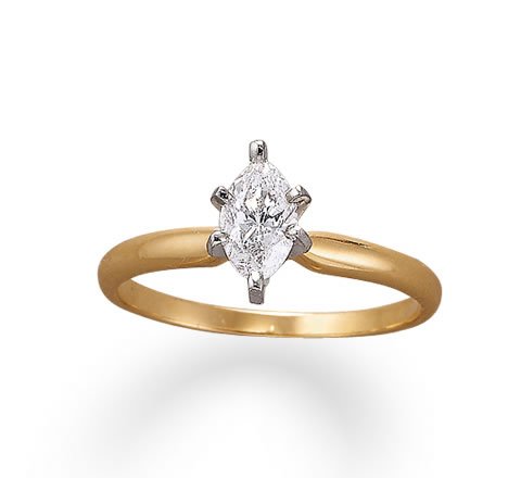 1/4 to 1/2 ct. Marquise Diamond Solitaire Engagement Rings