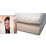 Aquis Microfiber Hair Towel, Waffle (19 x 39-Inches)