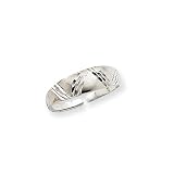 Diamond-Cut Toe Ring in 14 Karat White Gold