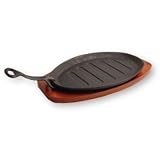 Review Japanese Import  / Sizzling Iron Steak Platter w/ Wooden Base