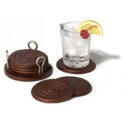 Wood Coaster Set - Sierra (Walnut) (5W x 2.75H) by Stacks and Stacks