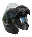 Midnight Black DOT APPROVED VOX FLIP UP MODULAR SNOWMOBILE MOTORCYCLE HELMET- LARGE