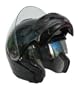 Midnight Black DOT APPROVED VOX FLIP UP MODULAR SNOWMOBILE MOTORCYCLE HELMET- LARGE