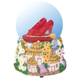 The Wizard of Oz Clicking Ruby Slippers Snow Globe Water Globe