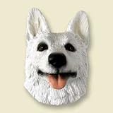 German Shepherd Dog Magnet - White