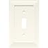 Brainerd 126333 Wood Architectural Single Toggle Switch Wall Plate / Switch Plate / Cover, Cream/Off White