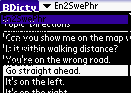 Travel English to Swedish Phrasebook for Palm OS downloadable Software