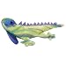 Itsy Bitsy Blue Metallic Iguana 5in Plush