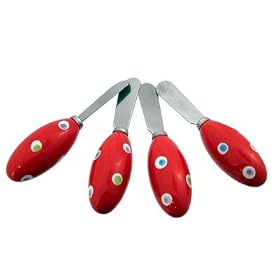 Lotsa Dotsa set/4 Cheese Spreaders by Berryware