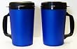 2 Aladdin Foam Insulated Coffee Mug 20 oz w/Lids Blue