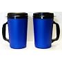 2 Aladdin Foam Insulated Coffee Mug 20 oz w/Lids Blue