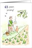 Custom Front Gardening 65th Birthday Card Card