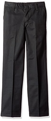 Dickies Little Boys' Classic Flat Front Pant,Black,7 Regular