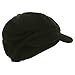 Cotton Elastic Newsboy Cap - Black (4 Sizes: XS/S, M/L, XL/2XL, 2XL/3XL)