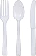 Party Dimensions 36 Count Plastic Cutlery Combo, White