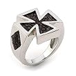 Mocha Stingray Iron Cross Ring