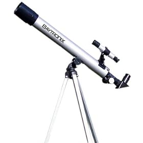 Silver Baytronix AstroVenture 50mm 75x Power Refractor Telescope by AstroVenture