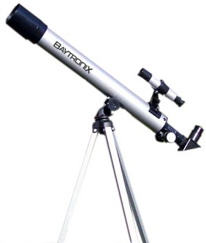 Silver Baytronix AstroVenture 50mm 75x Power Refractor Telescope from Meade Telescopes