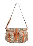 Reese Messenger Diaper Bag in Tangerine Orange