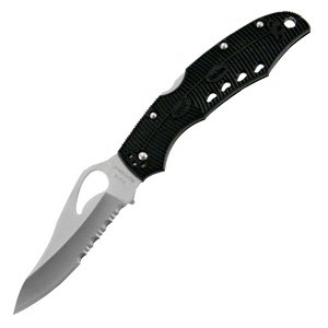 Spyderco Cara Cara Lightweight Black Combo Edge Knife by Spyderco
