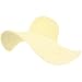 Light Vented Sun Beach Hat Floppy Soft 5" Brim Ivory