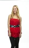 Curve Appeal PLUS SIZE Cotton/Poly Voile Tiered Dress with Wide Belt