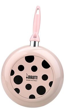 Bialetti 11 Inch Pink Polka-dot Saute by Bialetti