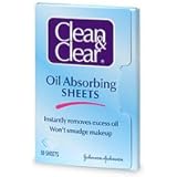 Clean & Clear Oil-Absorbing Sheets, 50-Count Sheets (Pack of 4)