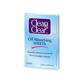 Clean & Clear Instant Oil-Absorbing Sheets, 50-Count Packages (Pack of 4)