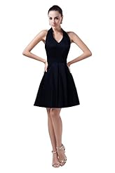 Satin/Silk Halter Bridesmaid Dress 