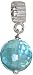 Chrysalis, sterling silver, ladies,  Light Blue, Glass Bead, March, Birthstone, Spacer