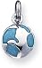 Earth Enameled Charm, Sterling Silver