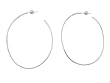 Italian Sterling Silver Oval Style Hoop Earrings