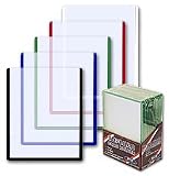 250 Colored 3 X 4 Topload Card Holder – Colored Border –  for Baseball and other Sports Cards Top Load – Sportcards Card Collecting Supplies