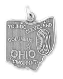 Sterling Silver Ohio Charm