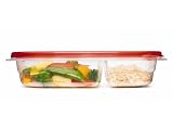 Rubbermaid TakeAlongs 3.7-Cup Divided Rectangle Containers, Pack of 3