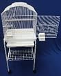 Canary Parakeet Cockatiel LoveBird Finch Bird Cages 18"x14"x46" With Stand On Wheels,5804/S WHT
