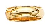 Ladies 4MM Milgrain Wedding Band
