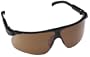 AO Safety/3M Tekk 13251 Maxim Adjustable Temple Safety Glasses, Black Frame, Bronze Lens