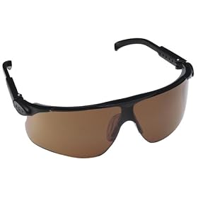 AO Safety/3M Tekk 13251 Maxim Adjustable Temple Safety Glasses, Black Frame, Bronze Lens