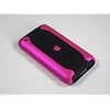 Black & HOT PINK 2-piece hard case & vinyl screen protector for the Apple iPhone 3G