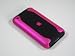 Black & HOT PINK 2-piece hard case & vinyl screen protector for the Apple iPhone 3G