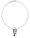 Garnet necklace, 'Crimson Bough'