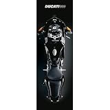(21x62) Ducati (Black 999R, Door) Art Poster Print
